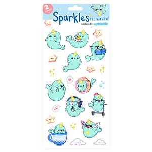Sparkles the Narwhal Sticker Set