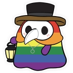 Doctor Plague Rainbow Pride Sticker