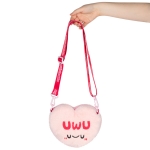 Squishable Fuzzy Candy Heart UWU Crossbody Bag