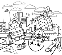 Rooftop Coloring Page
