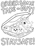 Takeout Coloring Page