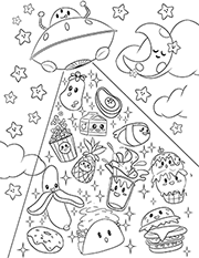 UFO Coloring Page