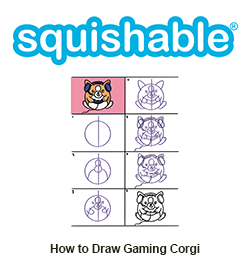 How to Draw Gaming Corgi