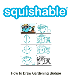 How to Draw Gardening Budgie