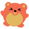 Happy smiling bear icon