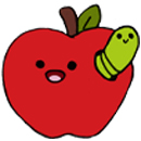 Squishable Apple With Worm