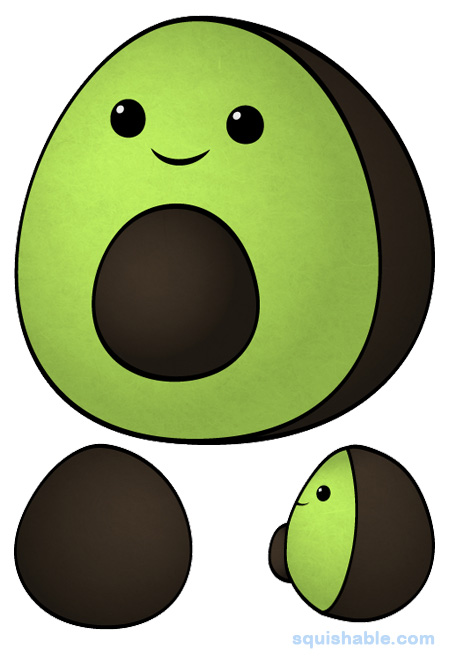 Squishable Smiley Avocado