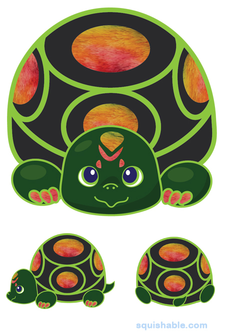 Squishable Bioluminescent Turtle