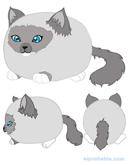 Squishable Blue Mitted Ragdoll Cat