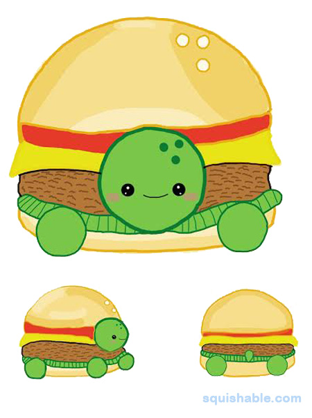 Squishable Burger Turtle