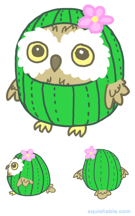 Squishable Cactus Owl