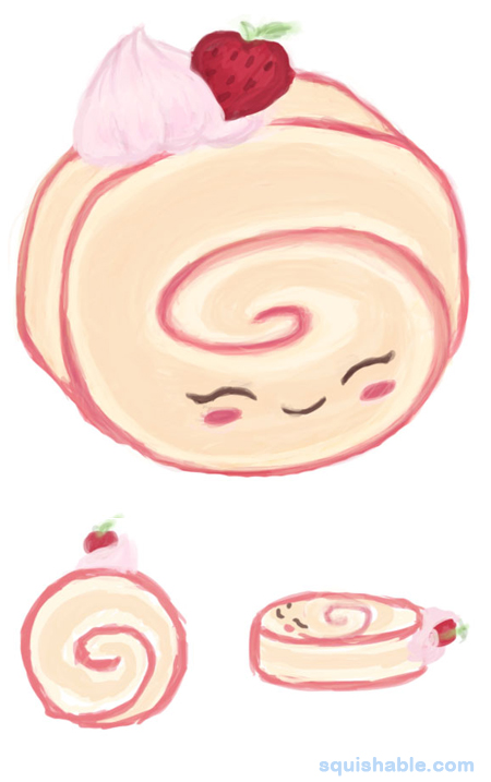 Squishable Strawberry Cake Roll