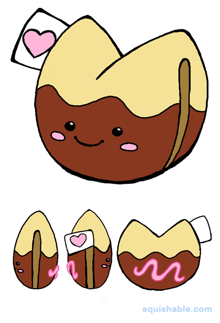 Squishable Choco-Dipped Fortune Cookie