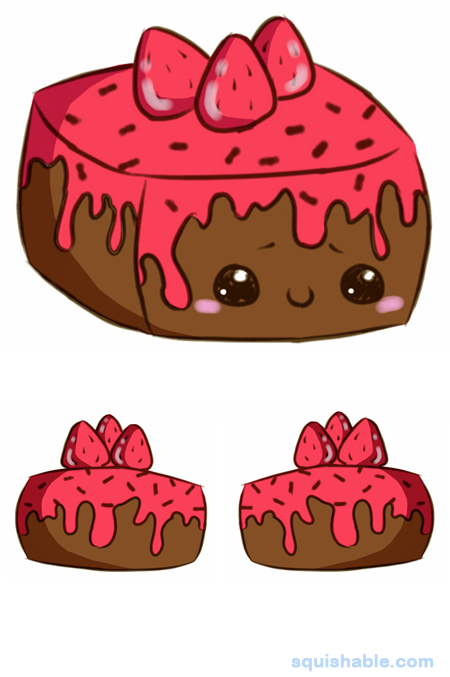 Squishable Strawberry and Chocolate Cake
