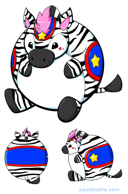 Squishable Circus Zebra