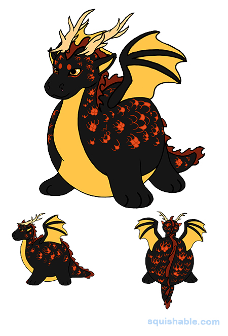Squishable Dark Koi Dragon