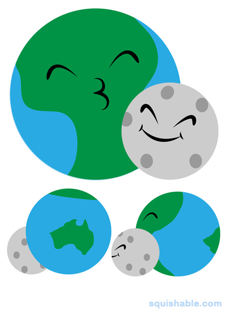 Squishable Earth and Moon