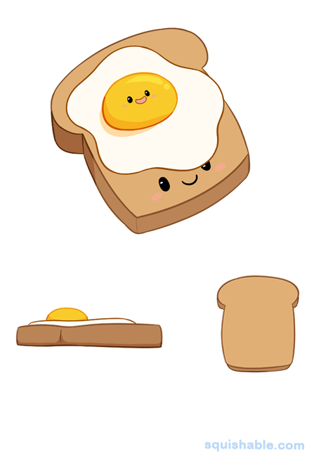 Squishable Eggs on Toast