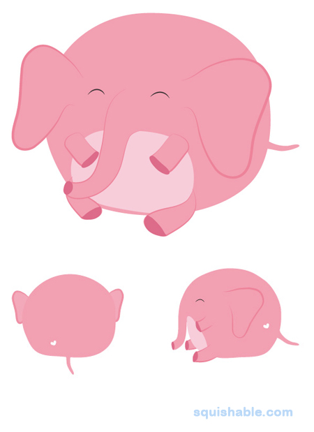 Squishable Sweetest Pink Elephant