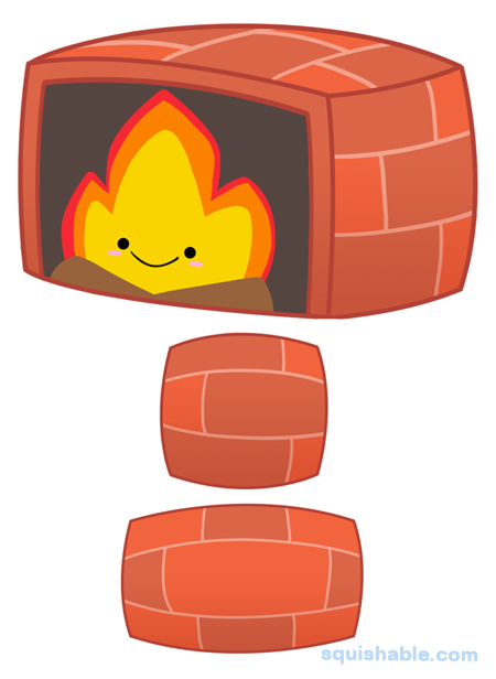 Squishable Fireplace
