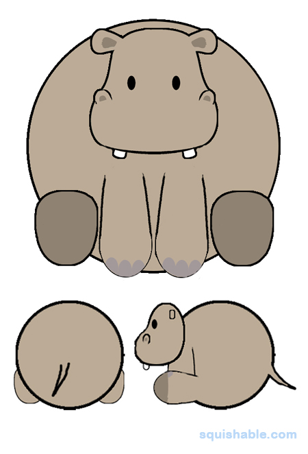 Squishable Happy Hippo