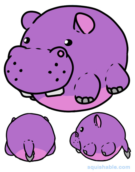 Squishable Purple Hippo