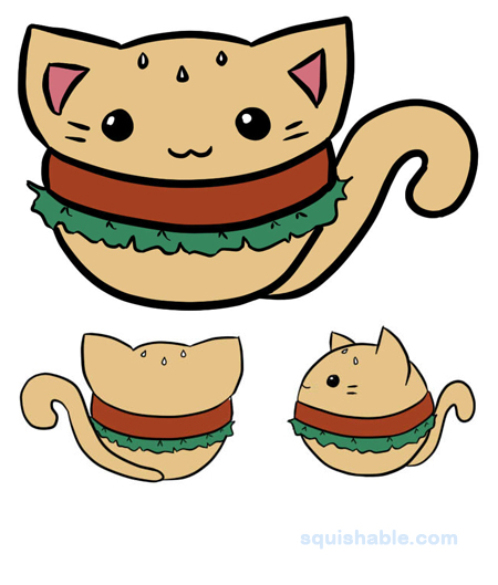 Squishable Kitty Burger