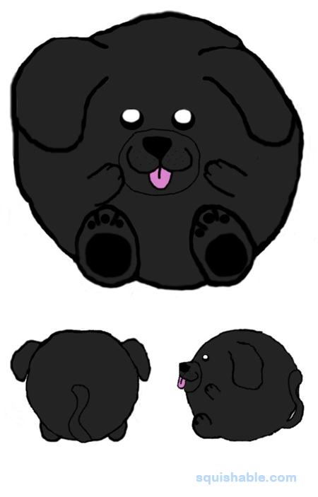 Squishable Black Lab Puppy