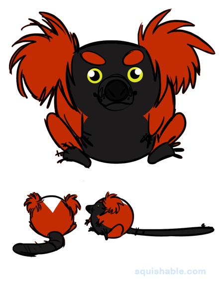 Squishable Red Ruffed Lemur