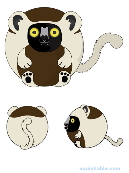 Squishable Sifaka Lemur