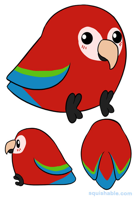 Squishable Greenwing Macaw