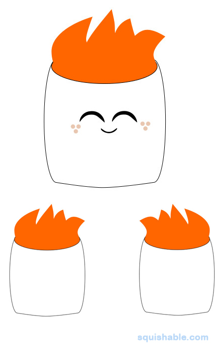 Squishable Flaming Marshmallow