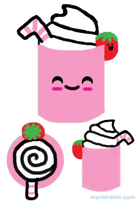 Squishable Strawberry Milkshake