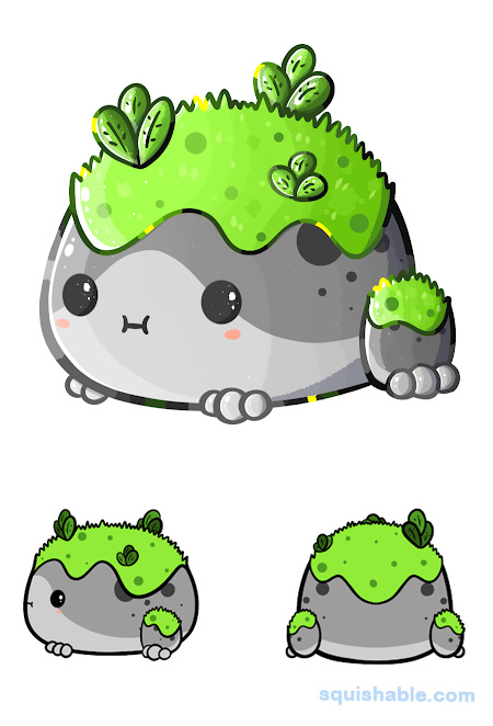 Squishable Mossy Rock Frog