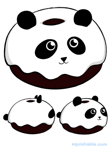 Panda Donut Coloring Pages - Coloring and Drawing