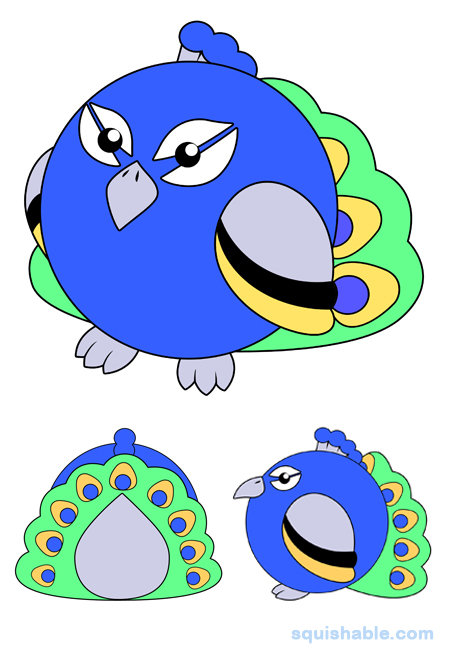 Squishable Peacock