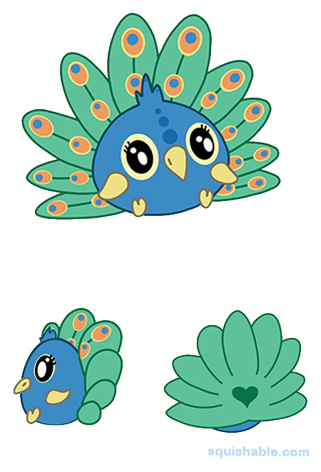 Squishable Peacock