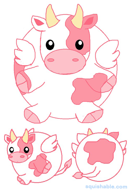 Squishable Pink Winged Cow