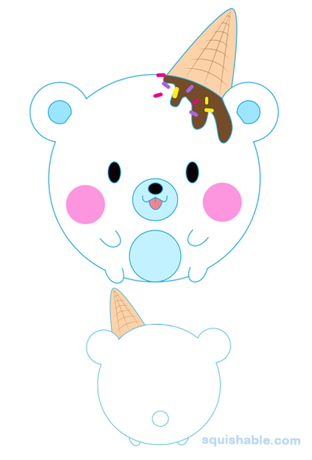 Squishable Polar Bear Ice Cream