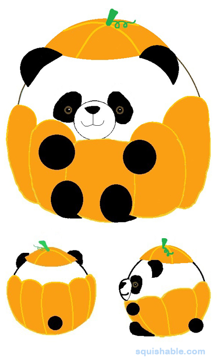 Squishable Panda in a Pumpkin