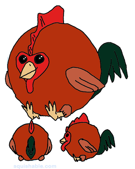 Squishable Rhode Island Red Rooster