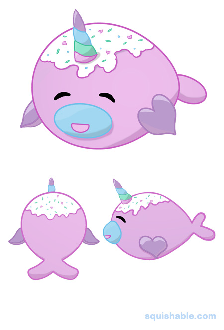 Squishable Sprinkles the Narwhal