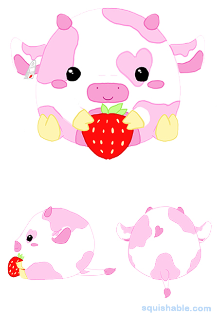 Squishable Strawberry Cow