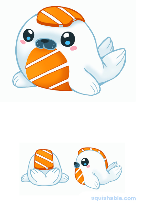 Squishable Sushi Seal