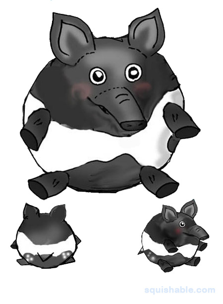 Squishable Snuffles the Tapir