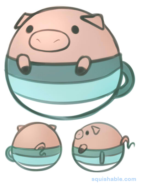 Squishable Teacup Pig