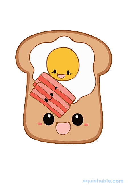 Squishable Toast Bacon and Eggs