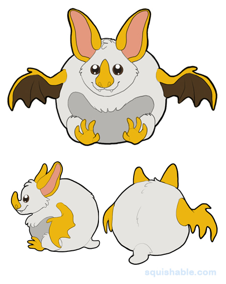 Squishable White Bat