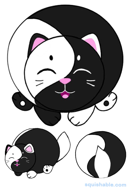 Squishable Yin Yang Kitty