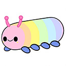 Mini Squishable Rainbow Caterpillar